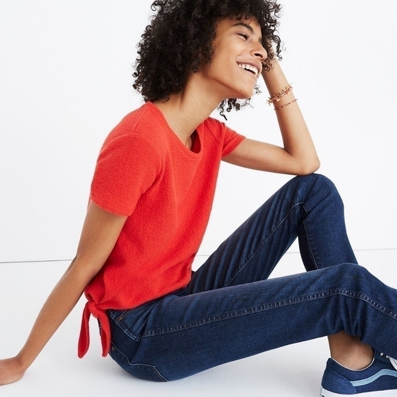 Madewell Verse textural Tie-Back Top G5519 - Picture 1 of 7